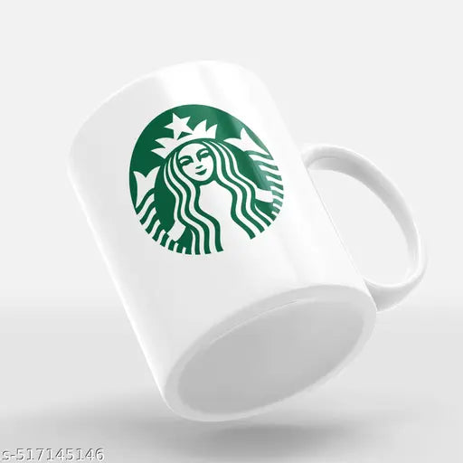 Printed White Coffee and Tea Ceramic Mug