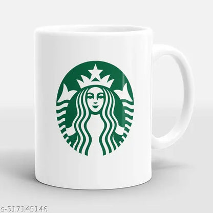 Printed White Coffee and Tea Ceramic Mug