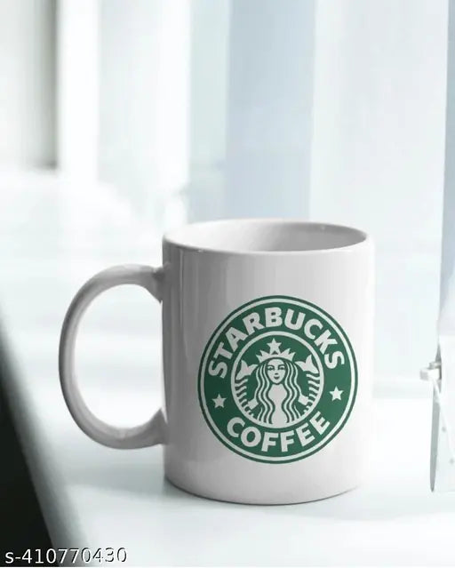 Printed White Coffee and Tea Ceramic Mug