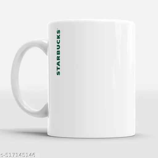 Printed White Coffee and Tea Ceramic Mug